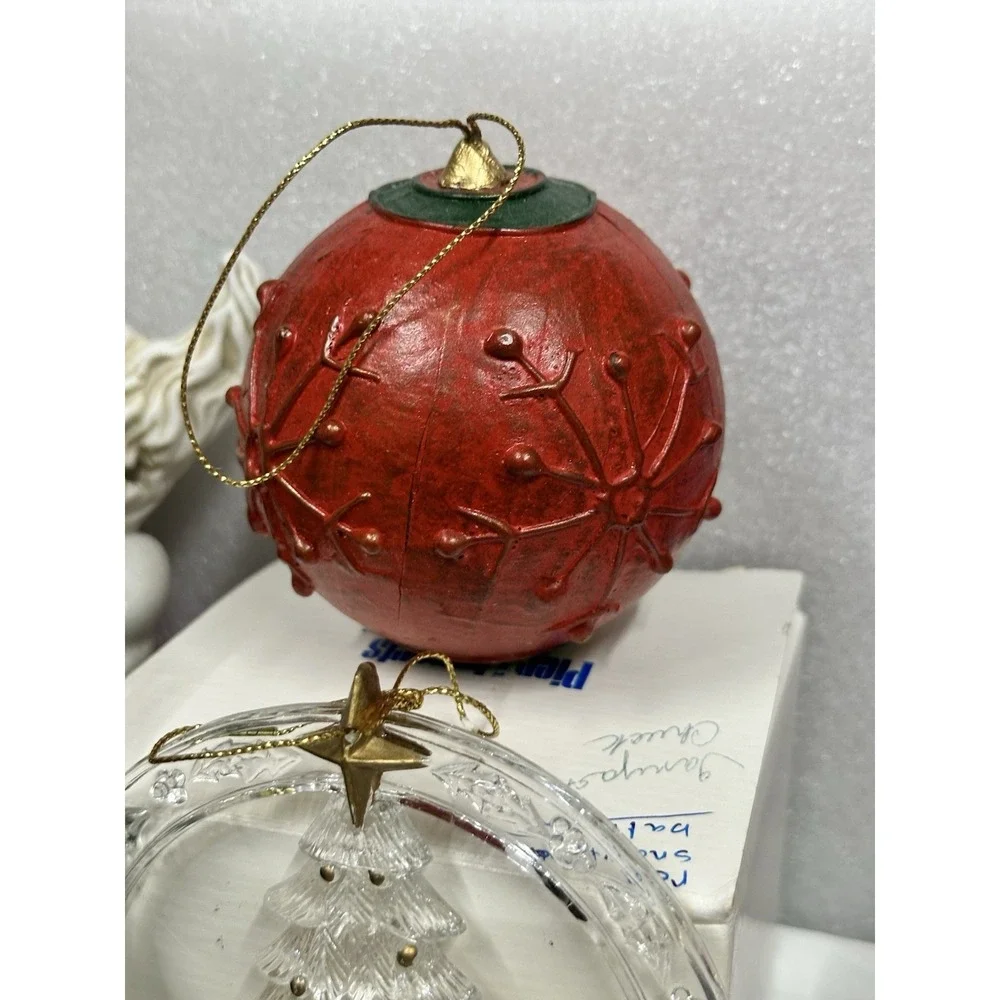 Christmas Ornaments Kirkland and Pier‎ One Lot of 4 In Boxes Used Vintage Mod